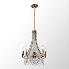 Подвесная хрустальная люстра Lussole Rains LSP-6005 подсвечник