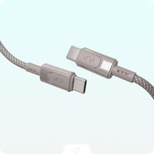 Кабель VLP Force Line 100W USB-C + USB-C, 1.2m (Натуральный титан)