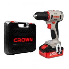 Дрель-шуруповерт аккумуляторная Аккумуляторный шуруповерт Crown CT21091HX-4 BMC (2х20В B3+, 4 Ач, 35/55 Нм, ЗУ, кейс)