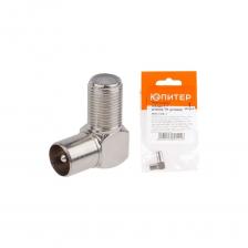 Переходник ЮПИТЕР гнездо F - штекер TV угловой JPZ1-7312-1