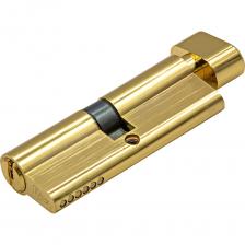 Цилиндровый механизм диаметром 80 мм, модель PB, с возможностью поворота ключа и с возможностью использования перфоключа.Цилиндровый механизм, также известный как «личинка», является разновидностью механизма секретности замка. Его рабочая часть — это цилиндр, который можно повернуть только при условии, что в скважину внутри цилиндра вставлен свой, штатный ключ. Такие механизмы широко применяются в цилиндровых замках и защёлках для обеспечения безопасности входных и межкомнатных дверей.