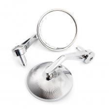 Evomosa мотоциклетное хромированное выпуклое зеркало на руль 7/8 дюйма 22 мм E24-марка Old School универсальное боковое зеркало заднего вида на конце