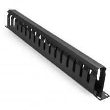 Розетки и патчпанели EXEGATE Кабельный органайзер CM19-1U-16M-CV (горизонтальный 19" 1U, металлический, 2 окна в основании профиля, гребенка на 16 вырезов, глубина 45mm, с металличе [EX292872RUS]