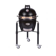 Керамический гриль Monolith Junior Black PRO 2.0 с ножками черный 33 см