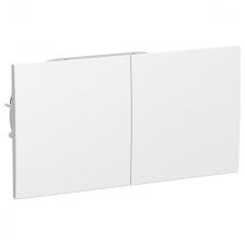 розетка 2 поста Atlas Design с/з с/ш белый сдвижная крышка в сборе