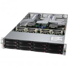Supermicro Серверы Supermicro (X12DPU-6,829U3TS-R1K22P-T, 2U, Dual Socket P+ (LGA-4189), Intel® C621A, 32xDIMM Slots 3200/2933/2666 ECC DDR4,12x 3.5" hot-swap hybrid NVMe/SATA/SAS, 2xP [SYS-620U-TNR]
