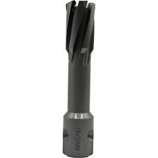 Корончатые сверла TCT для металла оснащены сверхпрочными твердосплавными режущими зубьями (напайками) и предназначены для сверления нержавеющих и конструкционных сталей, чугуна, алюминия и различных сплавов. Одним из основных преимуществ корончатых сверл является их высокая производительность и экономичность по сравнению с традиционными спиральными сверлами. При использовании корончатых сверл центральная часть отверстия остается нетронутой, а стружка образуется только по периметру высверливаемого цилиндра. Это значительно снижает затраты энергии и времени на процесс сверления. Корончатое сверло также демонстрирует отличные результаты при сверлении внахлест, на краю обрабатываемой детали и в многослойных конструкциях. Износостойкие зубья и оптимально наклоненные стружкоотводящие каналы делают его особенно эффективным для сверления рельсов и других сложных материалов. Тип хвостовика: Weldon 19 UNIVERSAL предназначен для большинства станков, подходит для патронов WELDON 19 мм и совместим с быстрозажимными патронами.Имеет три круглых паза- выемки для надежного крепления и плоскость для винтового крепления.Используется на магнитных станках с малой мощностью и на сверлильных станках с переходниками для корончатых сверл.Диаметр цилиндрической части 19мм.