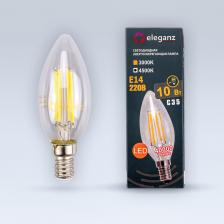 Светодиодная нитевидная лампа Eleganz в форме пламени свечи с цоколем Е14 идеально подойдёт для декоративного освещения. Матовая колба равномерно рассеивает световой поток. Лампа потребляет всего 10Вт электроэнергии, что позволяет отнести её к высокому классу энергоэффективности — А+. Таким образом, она экономит до 88% электроэнергии по сравнению с обычной лампой накаливания. Цветовая температура света — 4500 К, что соответствует нейтральному белому свету. Лампа рассчитана на работу в течение 35 000 часов, что делает её долговечным и экономичным решением для освещения вашего дома. Выбирая лампы и светильники с классом энергоэффективности «А» и выше, вы не только экономите электроэнергию, но и вносите свой вклад в сохранение бюджета и ресурсов планеты.