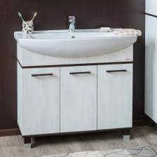 Тумба с раковиной Sanflor Толедо 105 темное дерево, венге, северное дерево светлое