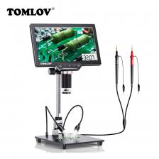 TOMLOV DM201M цифровой микроскоп с мультиметром для пайки HDMI USB-микроскоп для электронного ремонта 7 дюймов Microscopio камера 32 ГБ
