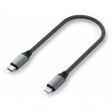 Кабель Satechi USB-C to Lightning Cable (ST-TCL10M), площадь сечения 0.2 кв. мм, длина 0.25 м, 1 шт., серый