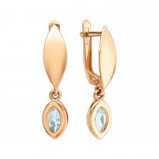 Золотые серьги с топазами Sky
