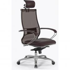 Кресло МЕТТА Samurai SL-2 в темно-коричневом цвете представляет собой современное решение для комфортного рабочего пространства. Обивка из сетки "TS" обеспечивает хорошую вентиляцию, что особенно важно при длительном использовании. Подлокотники из экокожи "Infinity" добавляют изделию стильный вид и удобство. Металлическая крестовина гарантирует надежность и устойчивость, поддерживая нагрузку до 120 кг. Кресло оснащено механизмом качания и регулировкой наклона спинки, что позволяет настроить его под индивидуальные предпочтения пользователя. Высота сиденья регулируется в диапазоне от 485 до 560 мм, обеспечивая комфорт для людей разного роста. Наличие поясничного упора и подголовника способствует поддержанию правильной осанки. Кресло требует сборки, но его стильный дизайн и функциональность делают его отличным выбором для современного офиса.