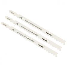 пилки для лобзика по дереву и металлу KENDO T345XF 3шт