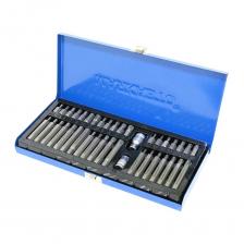 Набор бит SPLINE, TORX, HEX от МаякАвто (40 предметов) является удобным и незаменимым приспособлением для работы с резьбовыми соединениями с различным шлицом. Это качественный комплект инструментов для каждого автомобилиста. Он изготовлен специально для центров технического обслуживания, а также для личного пользования. С его помощью даже новичок успешно произведет необходимые работы самостоятельно.