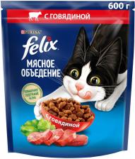 Сухой корм для кошек Felix Мясное объедение с говядиной 600г