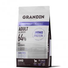 Grandin Hypoallergenic Сухой гипоаллергенный корм для собак всех пород, ягненок, 2,7 кг
