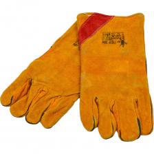 Краги изготовлены из прочного высококачественного спилка буйвола толщиной в 1,5 мм. Материал устойчив к порезам и истиранию, отличается высокими термоизоляционными свойствами. На рабочей поверхности перчаток — ладонях — выполнена накладка для дополнительной прочности. Рукавицы прошиты специальной негорючей кевларовой нитью, которая обеспечивает надежное соединение деталей и длительный срок эксплуатации рукавиц.