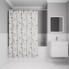 Штора для ванной IDDIS Base 180х200 BP05P18i11 белая, бабочки