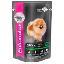 Корма для собак Eukanuba Dog Pouch Adult Beef / Влажный корм (Паучи) Эукануба для взрослых собак с Говядиной в соусе (цена за упаковку)