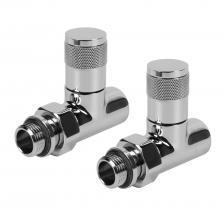 Набор дизайн-вентилей PIANO, прямой (хром) 1/2