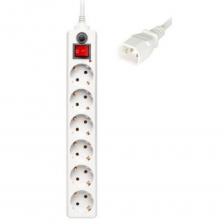 Buro Сетевой фильтр, 6 розеток, 1.8 метра, ( ), белый (коробка) {992306} [600SH-1.8-UPS-W]