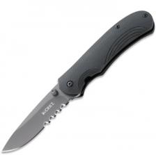 Полуавтоматический складной нож Incendor Veff Flat Top Serrations®, CRKT 6875, сталь 8Cr13MoV Titanium Nitride Combo Edge, рукоять стеклотекстолит G10