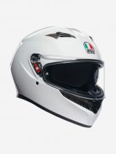 Мотошлем интеграл AGV K3 E2206 MPLK Mono Seta White, Белый