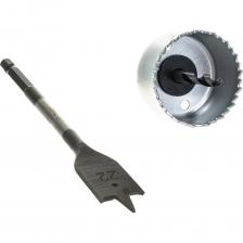 Набор для врезки замков Набор ЗУБР "ЭКСПЕРТ" для врезки замков, коронка по дереву 48мм, державка с центр. сверлом, перьевое сверло 22мм, 3 пред 2954-48-H3_z01