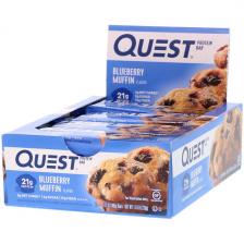 Quest Nutrition протеиновый батончик со вкусом маффина с голубикой 12 батончиков весом 60 г (2 12 унции) каждый