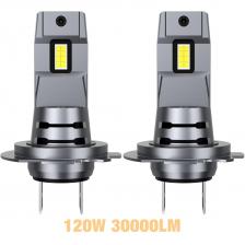 120 Вт H7 светодиодная лампа для фар Мини с вентилятором CSP Автомобильная фара автомобильные диодные лампы 6500 лм H7 турбо светодиодный ная Автомобильная K 12 В