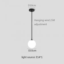 Подвесные лампы в виде глобуса золотого/черного/серебристого цвета, украшение для бара, ресторана, светильник для спальни, E27, люстра
