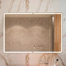 Зеркало-шкаф STWORKI Ольборг МВК078 120 с подсветкой, прямоугольный, большой, навесной, в стиле лофт, с розеткой