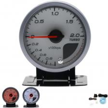 Dragon Gauge, 60 мм, 2,0 бар, Boost, турбо-датчик с белым лицом, двойной светодиодный цветной дисплей