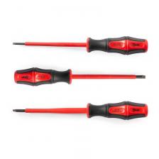 Отвертка диэлектрическая PZ-FL2х100 серия ПРОФИ (проведение электромонтажных работ под напряжением до 1000 В), цена за 1 шт