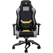 Компьютерное кресло ZONE 51 Cyberpunk игровое, обивка: искусственная кожа, цвет: yellow/grey