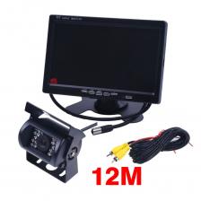 DC 12-24V Автобус Грузовик Парковочная камера Монитор Система помощи HD 7-дюймовые автомобильные мониторы с камерой заднего вида Видеокабель RCA