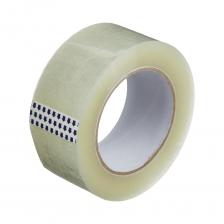 Клейкая лента упаковочная на полипропиленовой основе плотностью 40 мкм, прозрачная. Отличается высокой адгезией клея (слипанием с поверхностью), стойкостью к разрыву. Широкая клейкая лента предназначена для упаковки объемных и тяжеловесных грузов, не теряет свойств на открытом воздухе при температуре от +10 до +30 градусов Цельсия. Клеевой слой - акриловая эмульсия на водной основе. Материал основы: двуосноориентированный полипропилен.