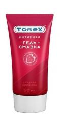 Оральная гель-смазка Torex Сладкая клубника на водной основе туба, 50 мл