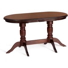 Кухонный стол вставка-бабочка с закругленными углами Tetchair COPPOLA (Бук, МДФ) (овальная столешница, 6 ножек)