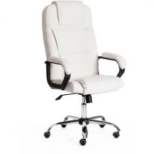 Кресло хром (22) кож/зам, белый, 36-01 Tetchair Bergamo 19400