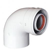 Колено коаксиальное Rommer 90 град. 60/100,промежуточное