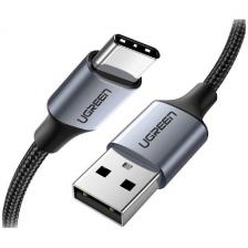 Кабель для зарядки и передачи данных Ugreen USB A Male - USB C Male, 3A, 0.5 м, в оплетке (60125) черный