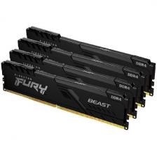 Оперативная память Kingston DDR4 128GB (4x32GB) 3200Mhz FURY Beast Black (KF432C16BBK4/128)