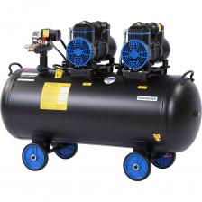 Компрессор предназначен для производства сжатого воздуха без примесей масла, что исключает необходимость в дополнительных фильтрах и делает его оптимальным для покраски, продувки и работы с пневмоинструментом. Автоматически поддерживает рабочее давление в ресивере — при его падении компрессор включается, а при достижении максимума останавливается. ПРЕИМУЩЕСТВА Большой ресивер 125 л — позволяет реже включать компрессор и поддерживать равномерное давление; Удобные ручки и колёса — облегчают перемещение компрессора по рабочей зоне; Электромагнитный клапан автоматически сбрасывает давление в магистралях, после выключения компрессора; Отдельные магистрали закачки воздуха в ресивер; Для подключения инструмента используется быстроразъемное соединение; Низкий уровень шума — всего 65 дБ, что делает работу комфортнее; Защита двигателя — автоматическое отключение при перегреве или перепадах напряжения; Регулятор давления с манометром и реле давления (прессостат) с отдельным манометром — позволяют контролировать давление в ресивере и точно настраивать рабочее давление под конкретные задачи; NORDBERG NCEO120/500 — мощный и надёжный безмасляный компрессор, созданный для профессионалов, которым важны стабильность, чистый воздух и удобство в работе. Подходит для автосервисов, мастерских и бытовых применений.