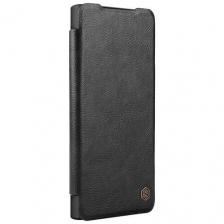 Кожаный чехол-книжка Nillkin Leather Qin Pro для Samsung Galaxy S22 Ultra черный