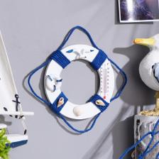 Настенный декор, панно «Спасательный круг», с термометром, 10x10 см