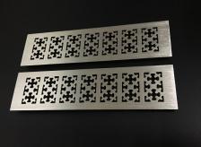 Решетка-Снежинка прямоугольная золотистая/Серебристая/черная, W80 мм, алюминиевая вентиляционная решетка