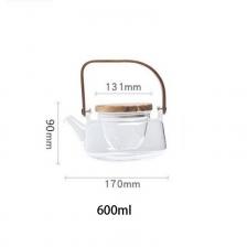 Термостойкий стеклянный чайник BenRussell 600 мл