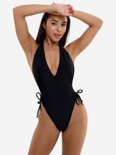 Слитный купальник женский Bona Fide: Sexy back SwimSuit "Black", Черный